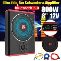 차량용스피커 8 inch 800w car subwoofer speaker active under seat 슬림 서브 우퍼 amp 슈퍼 베이스 스테레오 증폭기 오디오 프로세서