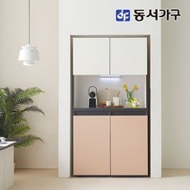 동서가구 소프 엔츠 비스포크 빌트인 인테리어 LED멀티주방수납장 DNA118, 크림 올리브