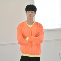 바람막이 브이넥 티셔츠 4color (남여 지앤제이 형광
