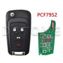 Datong World Car Remote Key 쉐보레 크루즈 올랜도 말리부 아베오 스파크 315433 MHz ID46 칩 자동 스마트 컨트롤 플립 키, 434MHz+4 BT PCF7952