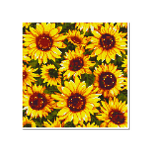 모모픽스 보석십자수 30x30cm 캔버스형 AB비즈, DC16 해바라기 합창