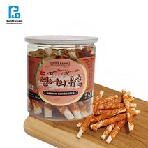 퍼피 두뇌발달용 오메가3함유 연어스틱껌3통 훈제간식 개껌 고기껌 강아지입맛 외동견