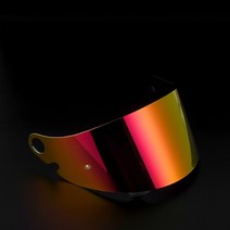 SHOEI 글램스터용 헬멧 바이저 풀페이스 오토바이 렌즈 UV 보호 방수 쉴드 쇼에이, Red Gold