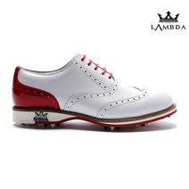 [LAMBDA] 람다 골프화 로맨틱 화이트 레드 정품 보증카드 발급