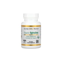 (정품 1+1구성) 캘리포니아골드뉴트리션 유기농 스피루리나 500mg 스피룰리나 60정, 2개