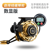 낚시 전동릴 갈치소형 쭈꾸미 선상낚시 우럭 한치 좌핸들 우핸들 갈치릴, 기타, 오른손형, 골드 디지털 뗏목 (PE 라인 보내기)