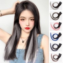 시크릿 투톤 헤어 브릿지 트윙클 붙임 머리 피스 발레, 투톤핑크, 1개