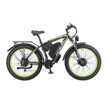 전기 자전거 듀얼 모터 팻 타이어 산악 전기 자전거 탈착식 배터리 2000W 26 인치 48V 23Ah, 6.green  2000W 48V 23AH