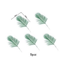 5pcs 인공 몬스 테라 인공 식물 거북이 잎 열대 야자수 잎 여름 정글 테마 홈 하와이 웨딩 장식, 6-5개