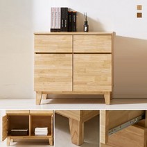 고무나무 원목 3단 거실장 서랍 선반장 서랍장 티비장 TV선반 장식장 다용도장 정리장, 내추럴