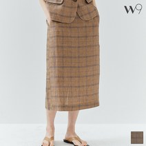 W9 [LINEN] 린넨 체크 H 스커트_TMWHB26Q31-T
