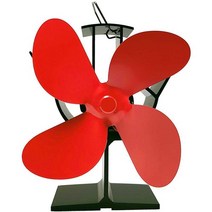 난로 선풍기 블레이드 저소음 스토브 캠핑 차박 히터, 빨간 부채 모양 S18 레드 리프