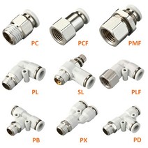 공압 에어 커넥터 피팅 화이트 호스 1/4 1/2 6mm 8mm BSP 스레드 퀵 커플링 기관 호스tpu pvc + 실리콘 재, 13 10-01 (10mm-1l8)_03 PLF