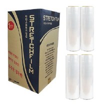 포장용 부자재용품 스트레치랩 파렛트비닐 포장랩 12MIC~30MIC, 스트레치필름 20MIC, 1BOX(4롤)