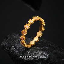 순금반지 24k 3.75g 밴드 꽃 반지 스프링 HNPGR207