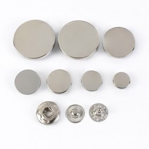 가죽 핸드프레스 각인기 가죽공예 도장 다이어리 20 세트 Meeteel 10-25mm 스냅 패스너 금속 보도 단추 의, 02 Silver_06 25mm