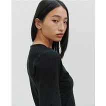[3월 9일 예약배송] 리브드 스트럭쳐 롱슬리브 티셔츠 (블랙)