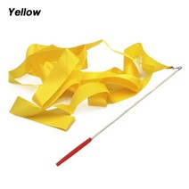 발레토슈즈 성인 취미2M Colorful Gym Ribbons Dance Rhythmic Art Gymnastics Ballet Streamer Twirling R, 한개옵션1, 06 Yellow