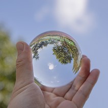 크리스탈 수정구 투명 유리 구슬 물수정 촬영용 인테리어 문진 오브제 장식용 소품, 유리구슬 (투명60mm)