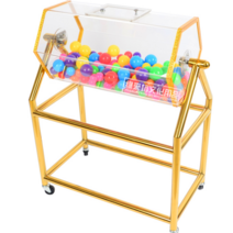 광안리보부상 기업 쇼핑몰 행사용 번호추첨 로또머신 경품함, 투명