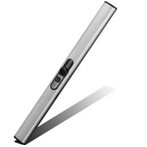 USB 충전식 방풍 불꽃없는 캔들 라이터, 회색
