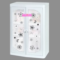 모던라이프 화이트 특허 욕실 수납장 인테리어 욕실장 플라스틱 수건장 정리대 수납선반, 욕실장 630 중형 플라워, 1개