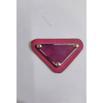 뺏지 굿즈 의류 패치 스티커 봉제 브랜드 로고 삼각형 가죽 스팽글 배지 머리핀 10 피스, 09 Rose red