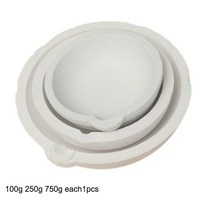 100g-10000g 고온 석영 실리카 용융 도가니 접시 그릇 냄비 주조 금은 금속 보석 용기, 10 set of 3pcs