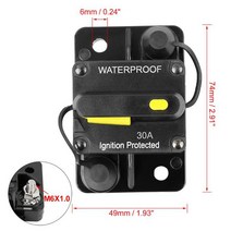서킷브레이커 XAutohaux 수동 리셋 퓨즈 홀더 인버터 회로 차단기 30A, 10 30A Circuit Breaker