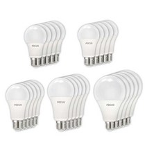 포커스 LED PC 벌브 전구 램프 8W 10W 12W 14W 20W (5개 묶음), 5개, 8W - 2700K 전구색(주황빛)