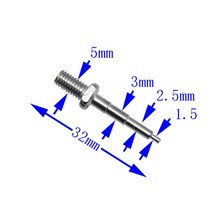 이표장착기 10 pcs 다양한 귀 태그 클램프 액세서리 5mm 스레드 귀 마크 바늘 귀 클램프 바늘 돼지 양 토끼 귀 태그 클램프에 적용, 회색