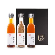 국산 참기름 방앗간 명절선물세트 (참기름200ml + 들기름200ml + 볶음참깨 100g), 국내산 참+들기름200g+참깨100g 세트