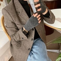 미스블혹 손가락없는 니트장갑 사무용 키보드용 울 니트 반손가락 장갑