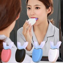 .U형 초음파 전동 칫솔 고주파 자동양치 미백 효과 초음파 전동 칫솔, 3-7세 어린이_화이트