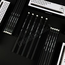 부드러운 클래식 블랙 우드 향나무 연필 B 5본입, 단품, 단품