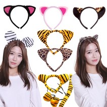 동물머리띠, 호랑이머리띠3종세트(뾰족귀), 1개
