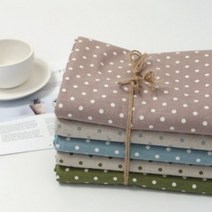 쏘잉스] 대폭 린넨 마일드도트 5색 CG1, 블루바탕