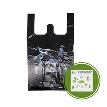 친환경 손잡이 비닐봉투 흑검색 5L 300매, 단품