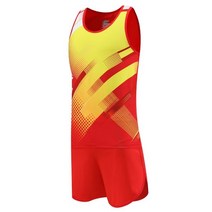 싱글렛 러닝 기능성 남성용 민소매 나시 마라톤, red, 1개
