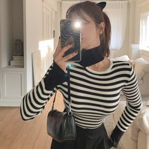 떳다그녀 템트 언발 트임 폴라 니트