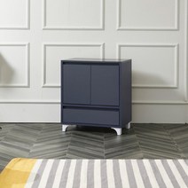 가정용 복도 화분 양문 높은 서랍있는 수납장 장식장, 네이비