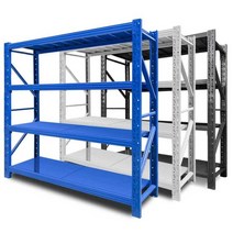 물류 고하중 적재 파렛트렉 앵글 철제 진열대 중량랙, 파란색 150x50x200 하중 200kg