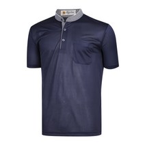 [파파브로] 남성 국산 여름 데일리 카라넥 반팔 티셔츠 NA-KAH-NE3-네이비