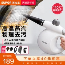 강력한 가정용 고압 스팀기 차량용스팀세차기 진공 청소기 살균 분사기 소독 스팀 기, 화이트