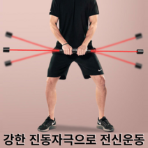 [트윈스몰] 일체형 진동 플렉시바 진동 코어 운동 플렉스바 탄력봉, 블랙
