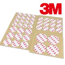 3M 4421 강력 화이트 원형 PE 폼 양면테이프, 12개입