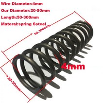 충격 흡수 빅 사이즈 스프링 압력 와이어 직경 4mm * 20-50mm 길이 50-300mm 검정 1개, Wire xOut DiaxLength, 4x40x200mm