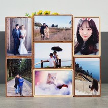 예일유통 멀바우액자 사진액자 원목액자 사진제작 납골당액자 납골당미니액자 미니액자 가족사진 연인 웨딩 봉안당꾸미기 탁상용 사진인화, 멀바우액자세트, 멀바우 5구세트