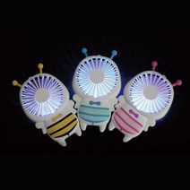 슬림 사이즈 여름 필수품 미니 꿀벌 휴대용 선풍기 453652EA, 본상품선택, 블루, 본상품선택