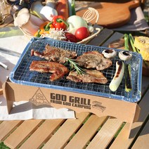 일회용 캠핑화로 캠핑숯 친환경 화로 바베큐그릴 ALL IN ONE 갓그릴